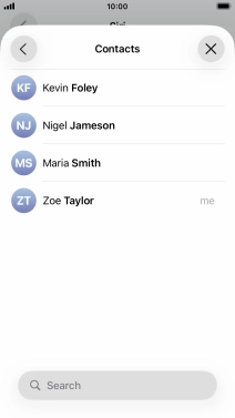 Press the required contact.