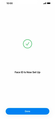 Press Done. If you haven't previously selected a phone lock code, key in a code of your own choice twice.