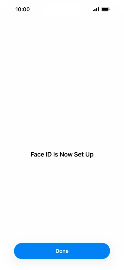 Press Done. If you haven't previously selected a phone lock code, key in a code of your own choice twice.