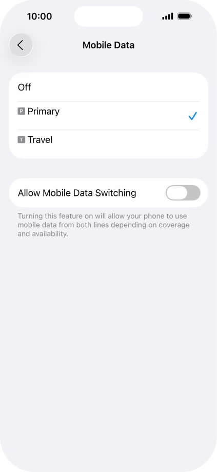 Press the required price plan.