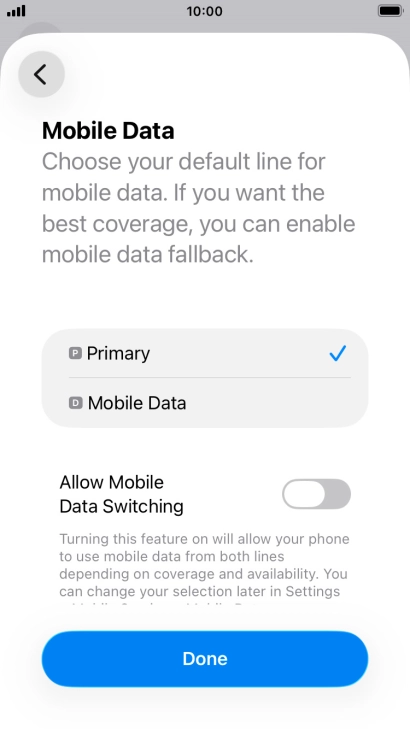 Press the indicator next to 
