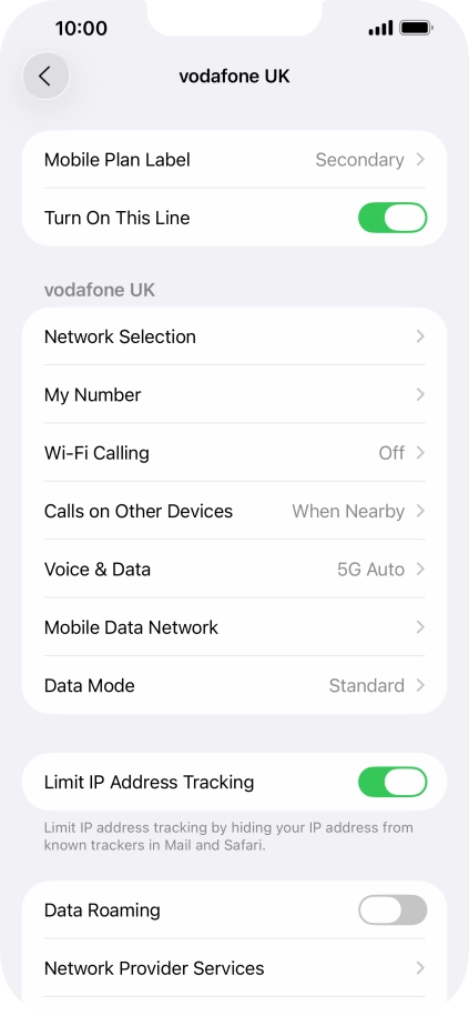Press the indicator next to 