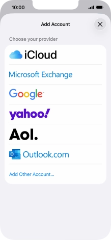 Press Microsoft Exchange.