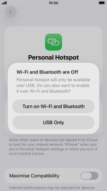 If Wi-Fi is turned off, press Turn on Wi-Fi and Bluetooth.
