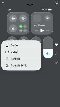 Press and hold the required function to see more actions.