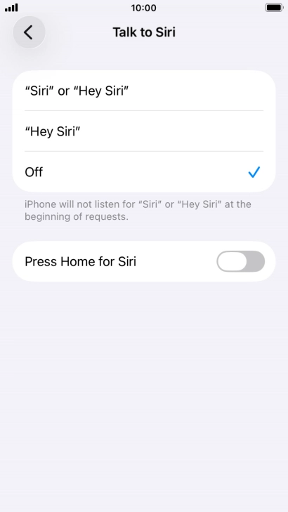 Press the indicator next to 