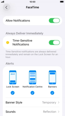 Press the indicator next to 
