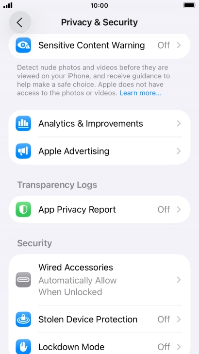 Press App Privacy Report.