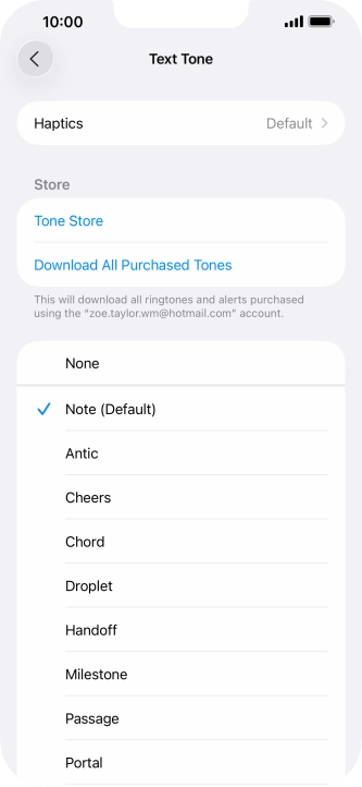 Press the required message tones to hear them.