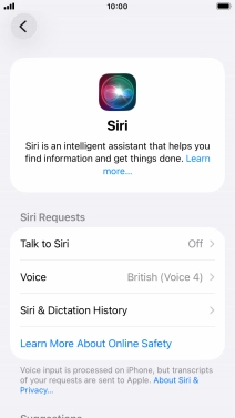 Press Talk to Siri.
