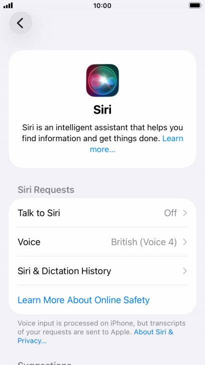 Press Talk to Siri.