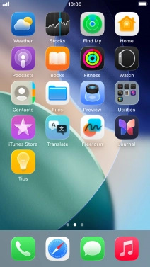 Press and hold anywhere on the home screen.