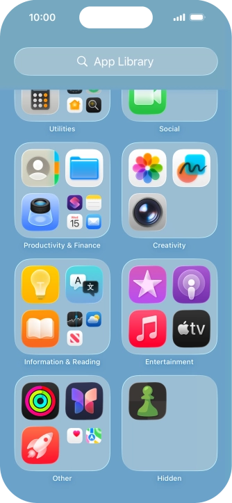 Press and hold the required app.