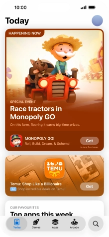 Press the search icon.