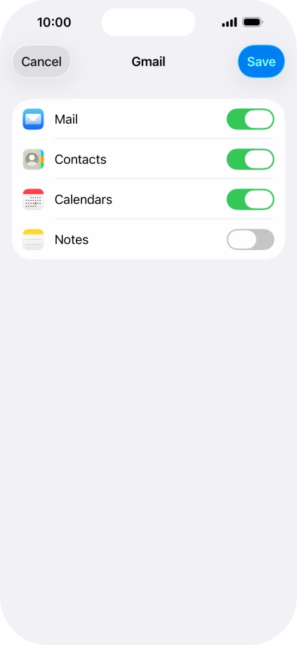 If this screen is displayed, you email account has been recognised and set up automatically. Follow the instructions on the screen to key in more information and finish setting up your email account.
