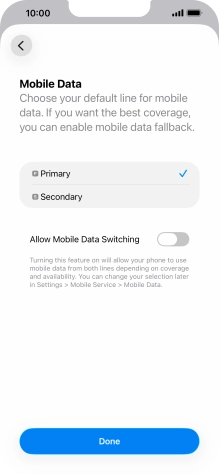 Press the indicator next to 