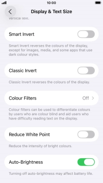 Press the indicator next to 