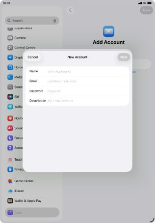 Press Name and key in the required sender name.