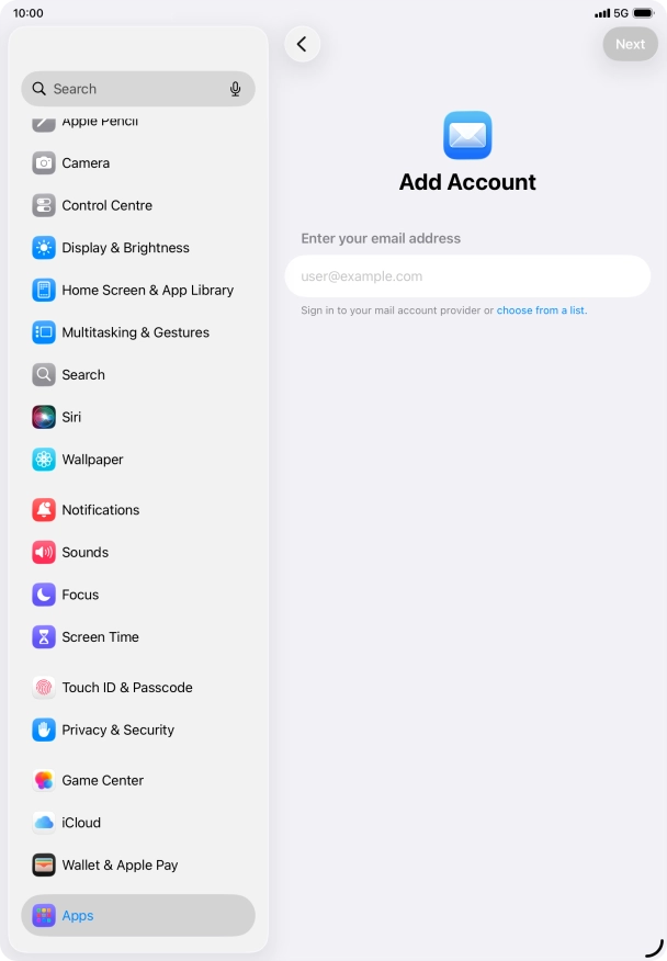 Press the field below 