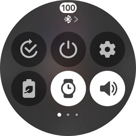 Press the required function to open an application or turn the function on or off.