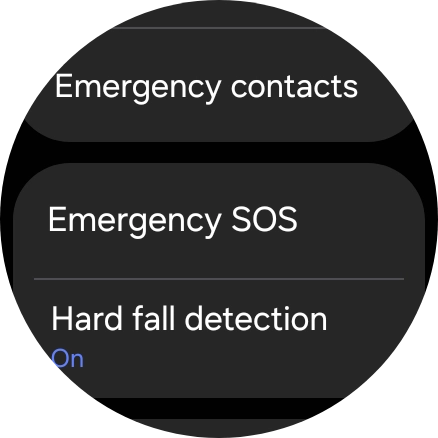 Press Hard fall detection.