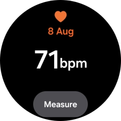 Press Measure and wait while your smartwatch measures your heart rate.