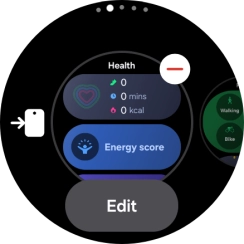 Press the remove widget icon.