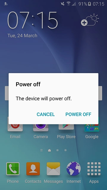 Press POWER OFF.