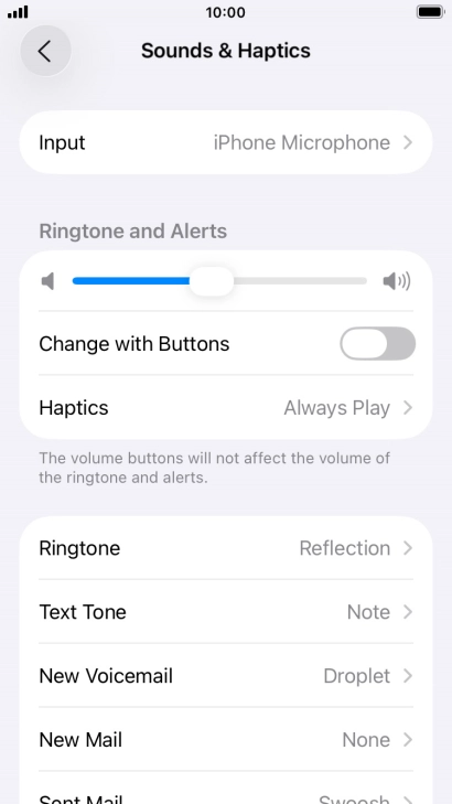 Press Text Tone.