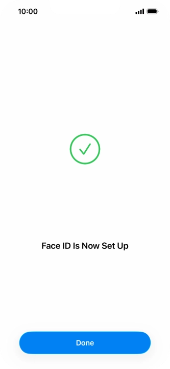 Press Done. If you haven't previously selected a phone lock code, key in a code of your own choice twice.