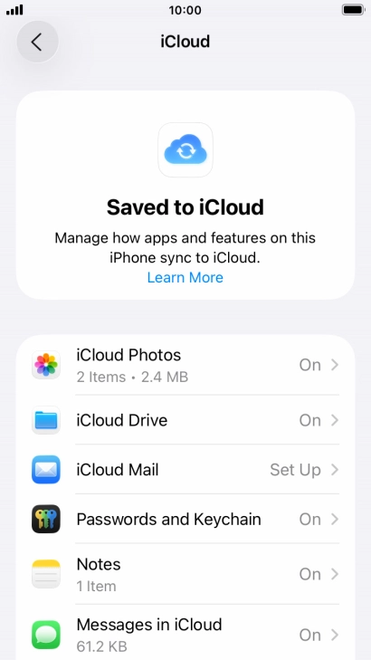 Press the required app.