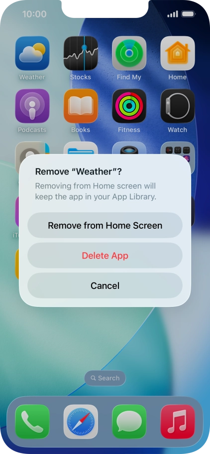 Press Delete App.