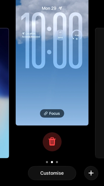Press the delete icon.