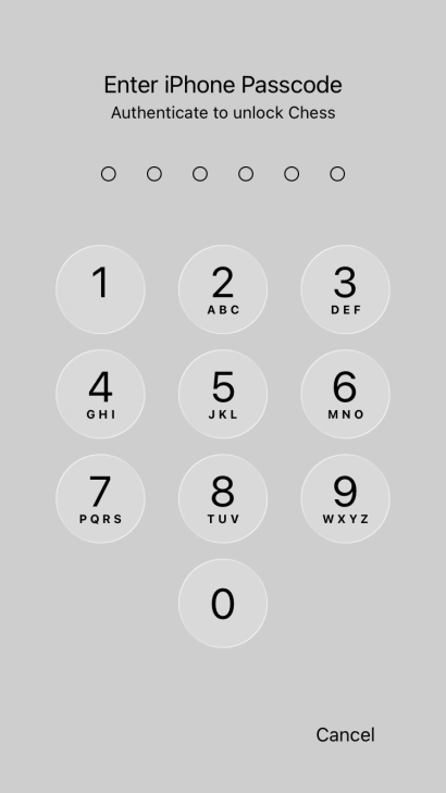 Use the phone lock code you created. The app is now no longer locked.