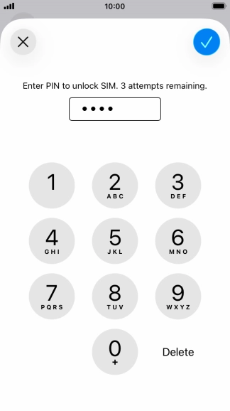Key in your PIN and press the confirm icon.