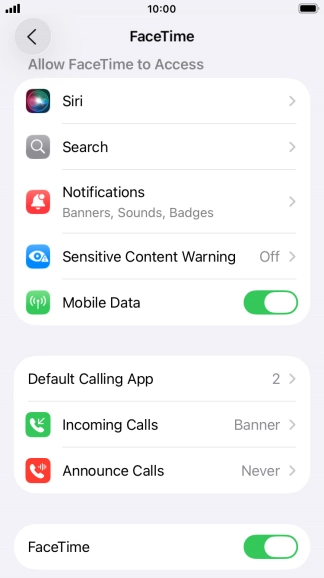Press the indicator next to 