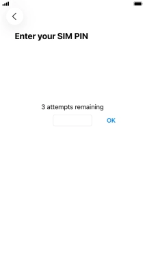 If your SIM is locked, key in your PIN and press OK.