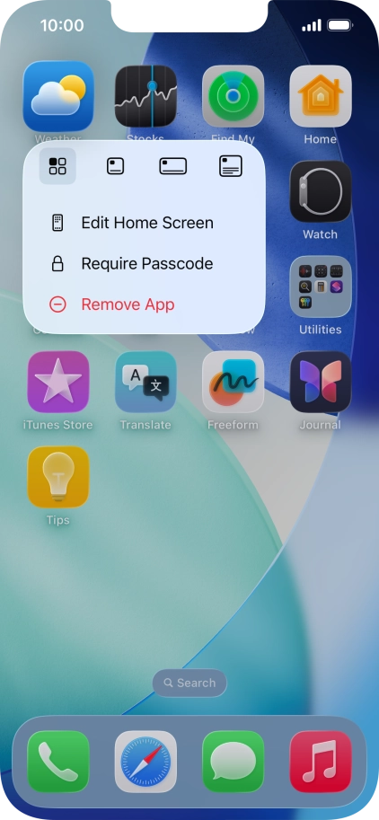 Press Remove App.