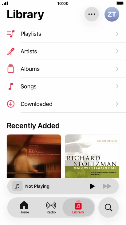 Press Playlists.