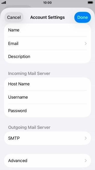 Press SMTP.