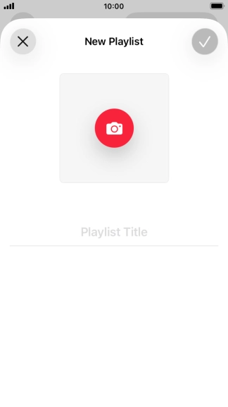 Press the text input field and key in a name for the playlist.