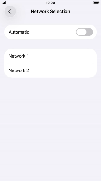 If you turn off the function, press the required network.