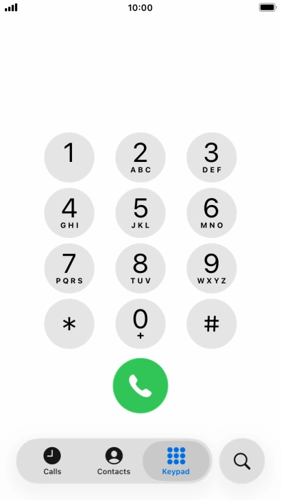 Key in **21*+447836121121# and press the call icon.