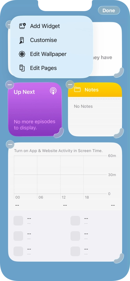 Press Add Widget.