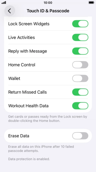 Press the indicator next to 