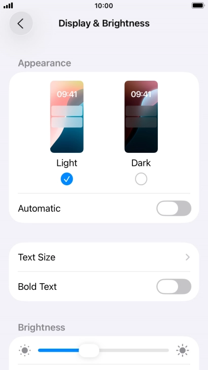 Press Dark.