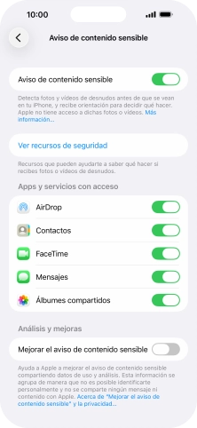 Pulsa el indicador junto a las aplicaciones deseadas para activar o desactivar la función.
