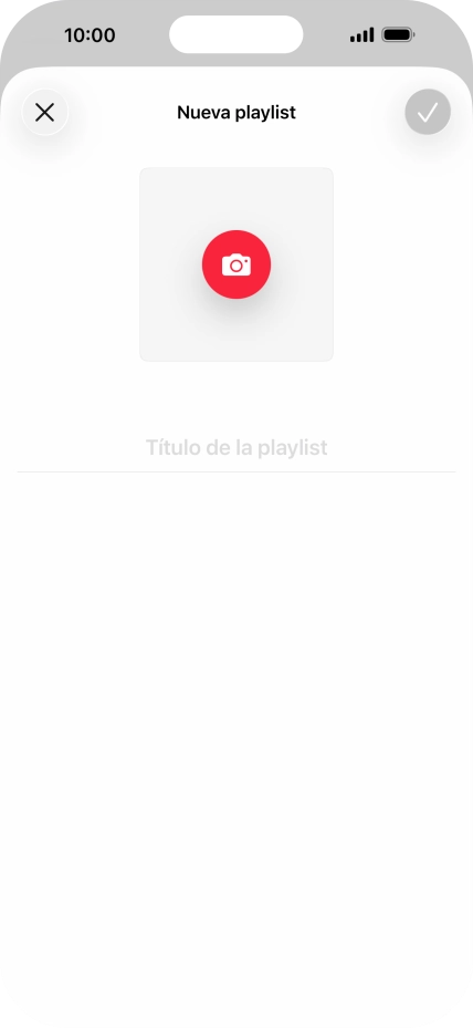 Pulsa en el campo de escritura e introduce el nombre de la lista de reproducción.