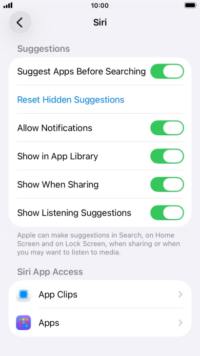 Press the required app.