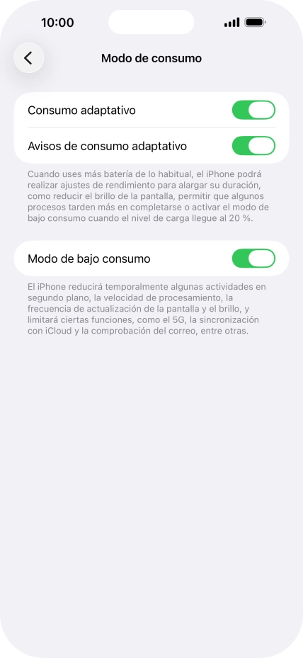 Desliza el dedo hacia arriba desde la parte inferior de la pantalla para terminar y volver a la pantalla de inicio.